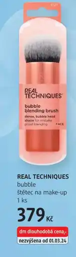 dm drogerie REAL TECHNIQUES bubble štětec na make-up nabídka