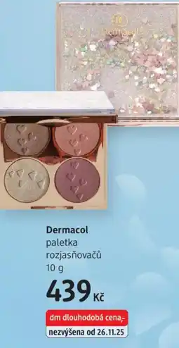 dm drogerie Dermacol paletka rozjasňovačů nabídka