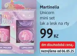 dm drogerie Martinelia Unicorn mini set lak a lesk na rty nabídka