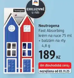 dm drogerie Neutrogena Fast Absorbing nabídka