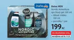 dm drogerie Balea Nordic Adventure sprchový gel + tělové mléko + ponožky 1 pár nabídka