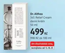 dm drogerie Dr. Althea 345 Relief Cream denní krém nabídka