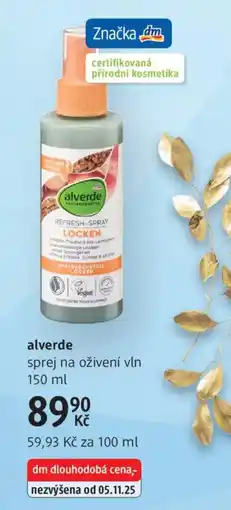 dm drogerie Alverde sprej na oživení vln nabídka