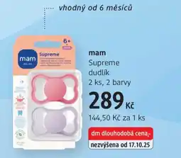 dm drogerie Mam Supreme dudlík nabídka