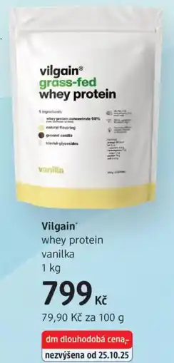 dm drogerie Vilgain whey protein vanilka nabídka