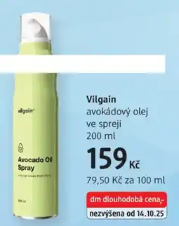 dm drogerie Vilgain avokádový olej ve spreji nabídka