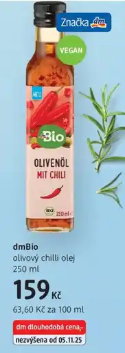 dm drogerie DmBio olivový chilli olej nabídka