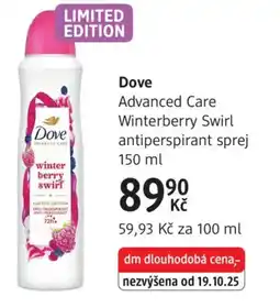 dm drogerie Dove Advanced Care Winterberry Swirl antiperspirant sprej nabídka