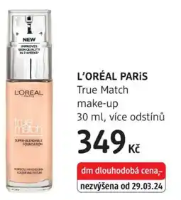 dm drogerie L'ORÉAL PARIS True Match make-up nabídka
