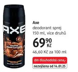 dm drogerie Axe deodorant sprej nabídka