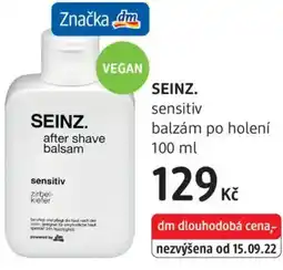 dm drogerie SEINZ sensitiv balzám po holení nabídka