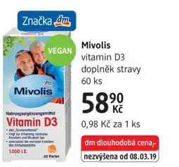 dm drogerie Mivolis vitamin D3 doplněk stravy nabídka