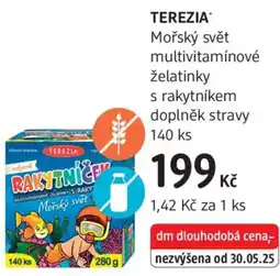 dm drogerie TEREZIA Mořský svět multivitamínové želatinky s rakytníkem doplněk stravy nabídka