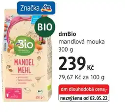 dm drogerie DmBio mandlová mouka nabídka