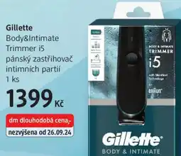 dm drogerie Gillette Body&Intimate Trimmer i5 pánský zastřihovač intimních partií nabídka