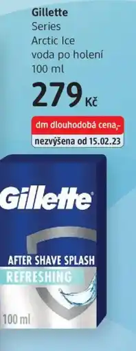 dm drogerie Gillette Series Arctic Ice voda po holení nabídka