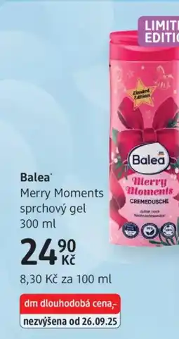 dm drogerie Balea Merry Moments sprchový gel nabídka