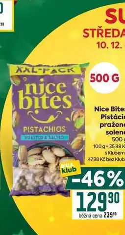 Billa Nice Bites Pistácie pražené solené 500g nabídka