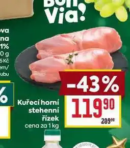 Billa Kuřecí horní stehenní řízek cena za 1 kg nabídka