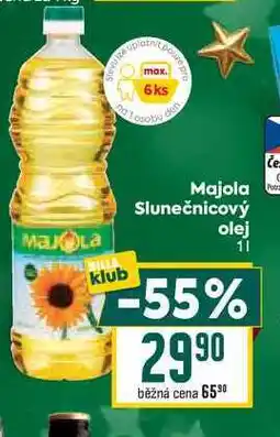 Billa Majola Slunečnicový olej 1l nabídka