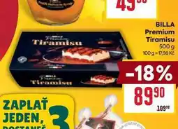 Billa BILLA Premium Tiramisu 500 g nabídka