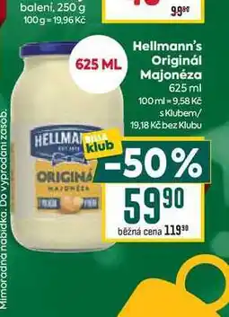 Billa Hellmann's Originál Majonéza 625 ml nabídka