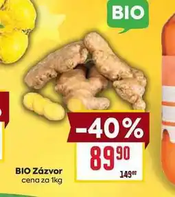 Billa BIO Zázvor cena za 1kg nabídka