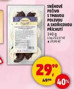 Penny Market SNĚHOVÉ PEČIVO S TMAVOU POLEVOU A SKOŘICOVOU PŘÍCHUTÍ, 140 g nabídka