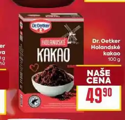 Billa Dr. Oetker Holandské kakao 100 g nabídka