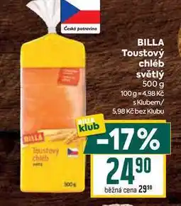 Billa BILLA Toustový chléb světlý 500 g nabídka
