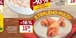 Billa Marinované kuřecí paličky z teplého pultu cena za 100 g nabídka