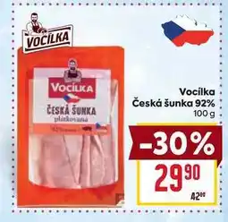 Billa Vocilka Česká šunka 92% 100 g nabídka