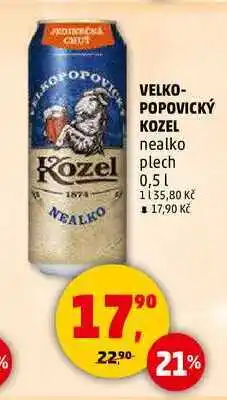 Penny Market VELKOPOPOVICKÝ KOZEL nealko, 0,5 l nabídka
