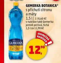 Penny Market GEMERKA BOTANICA s příchutí citronu a máty, 1,5 l nabídka