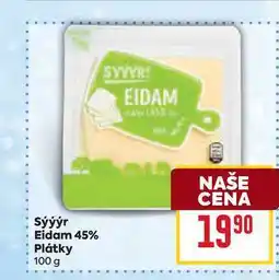 Billa Eidam 45% Plátky 100 g nabídka
