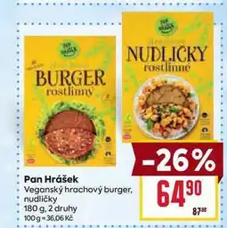 Billa Pan Hrášek Veganský hrachový burger, nudličky 180 g nabídka