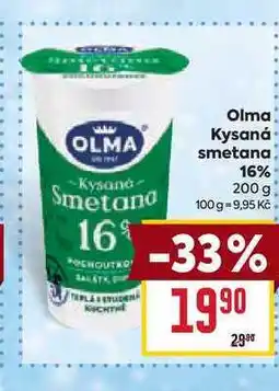 Billa Olma Kysaná smetana 16% 200 g nabídka