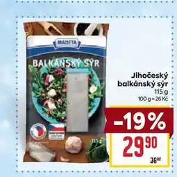 Billa Jihočeský balkánský sýr 115 g nabídka