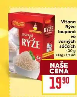 Billa Vitana Rýže loupaná ve varných sáčcích 400 g nabídka