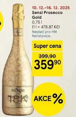 Tesco Sensi Prosecco Gold, 0.75 l nabídka