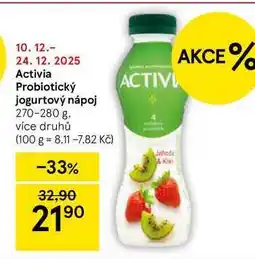 Tesco Activia Probiotický jogurtový nápoj, 270-280 g nabídka