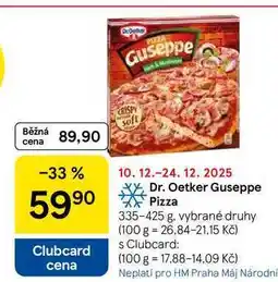 Tesco Dr. Oetker Guseppe Pizza, 335-425 g, vybrané druhy nabídka