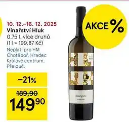 Tesco Vinařství Hluk, 0,75 l, více druhů nabídka