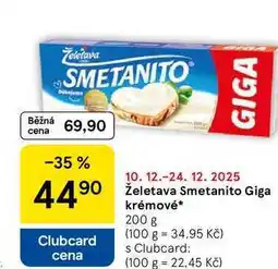 Tesco Želetava Smetanito Giga krémové, 200 g nabídka