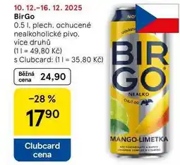 Tesco BirGo, 0.5 l, plech nabídka