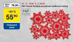 Tesco F&F Home Plstěné prostírání sněhová vločka nabídka
