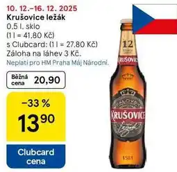 Tesco Krušovice ležák, 0.5 l nabídka