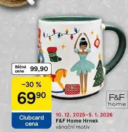 Tesco F&F Home Hrnek vánoční motiv nabídka
