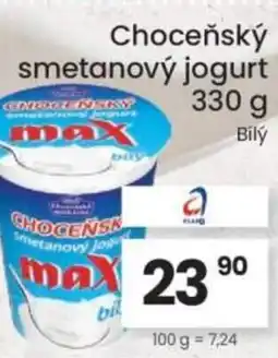 Kubík potraviny Choceňský smetanový jogurt nabídka