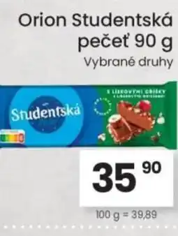 Kubík potraviny Orion Studentská pečeť nabídka